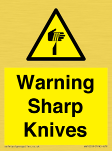 Warning Sharp Knives